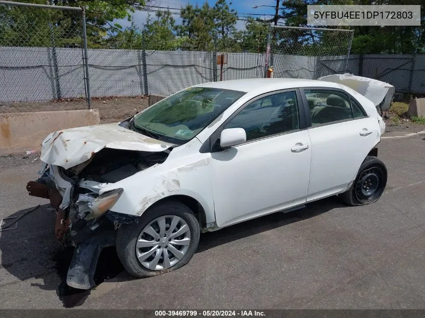 2013 Toyota Corolla Le VIN: 5YFBU4EE1DP172803 Lot: 39469799