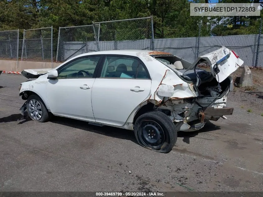 2013 Toyota Corolla Le VIN: 5YFBU4EE1DP172803 Lot: 39469799