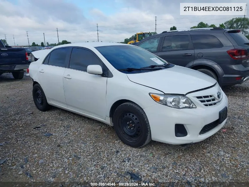 2013 Toyota Corolla Le VIN: 2T1BU4EEXDC081125 Lot: 39514545