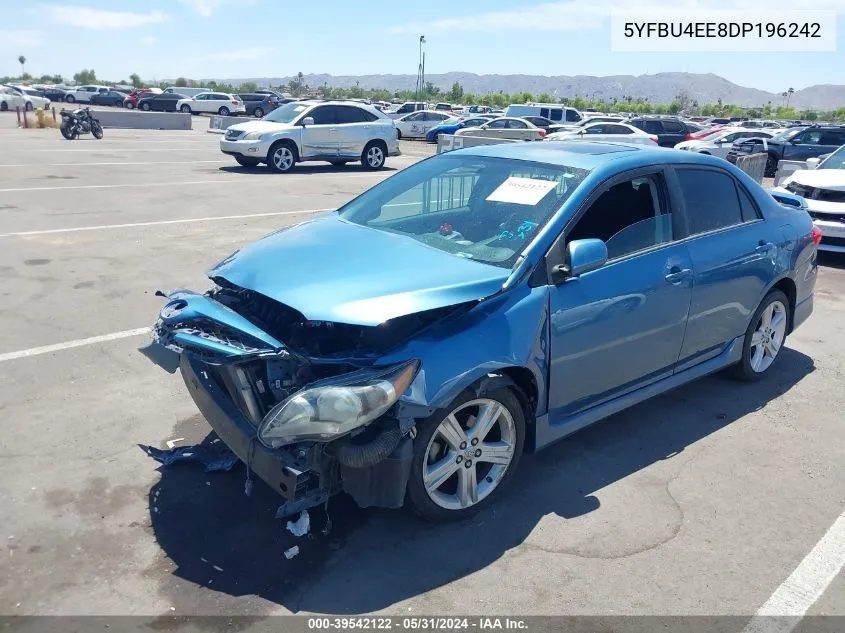 2013 Toyota Corolla S VIN: 5YFBU4EE8DP196242 Lot: 39542122