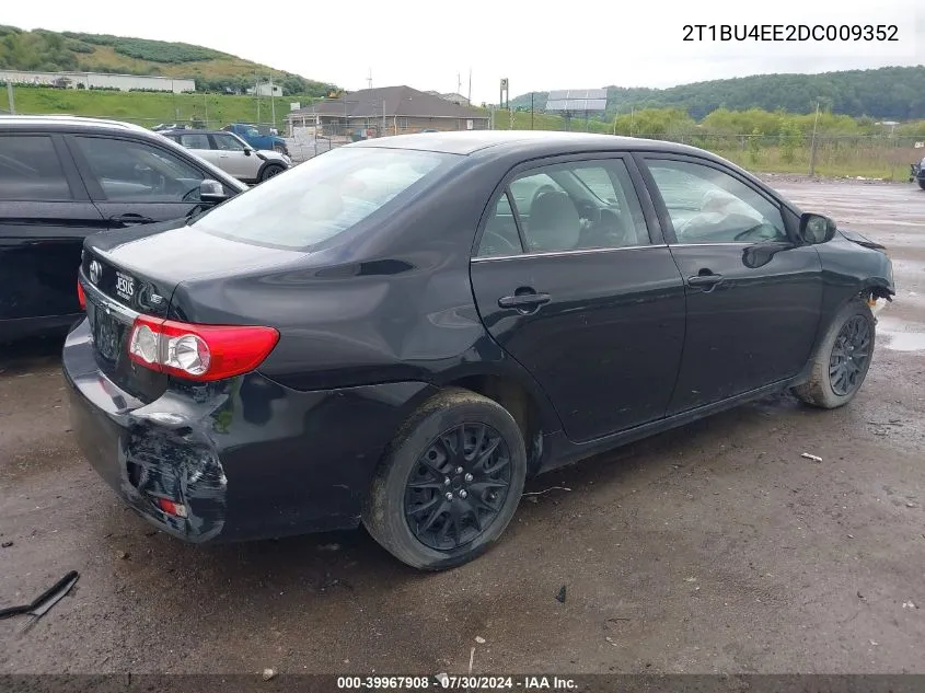 2013 Toyota Corolla Le VIN: 2T1BU4EE2DC009352 Lot: 39967908