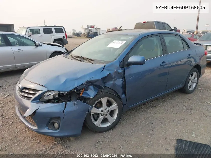 2013 Toyota Corolla Le VIN: 5YFBU4EE6DP168505 Lot: 40216062