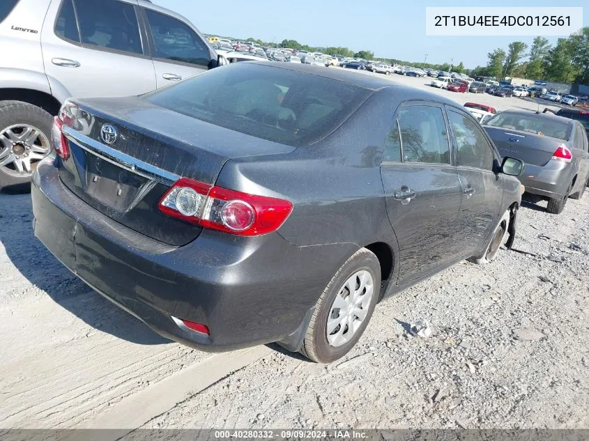 2013 Toyota Corolla S/Le VIN: 2T1BU4EE4DC012561 Lot: 40280332