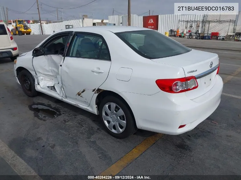 2013 Toyota Corolla Le VIN: 2T1BU4EE9DC016783 Lot: 40284226