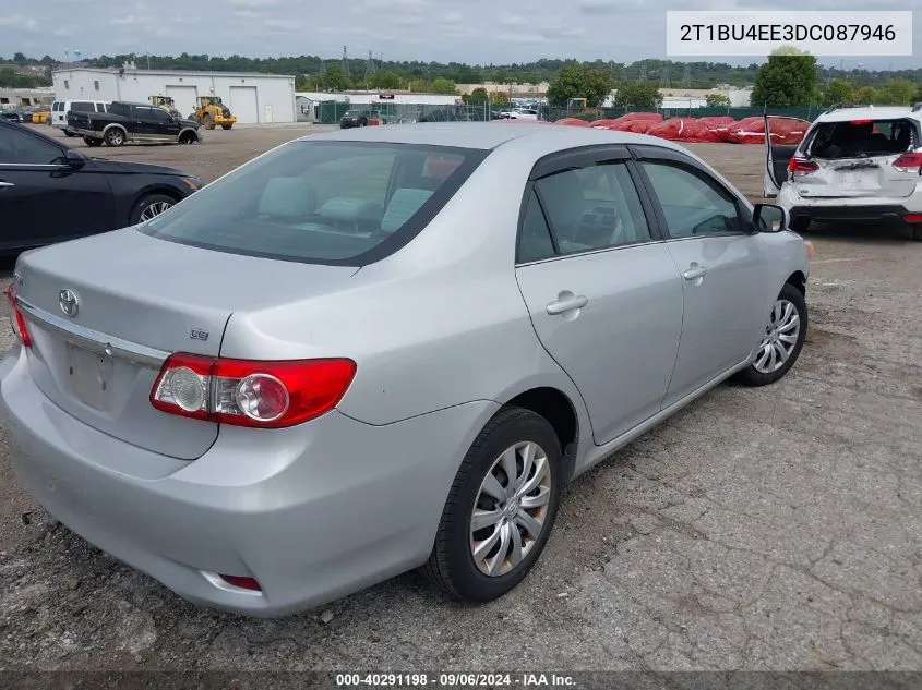 2013 Toyota Corolla Le VIN: 2T1BU4EE3DC087946 Lot: 40291198