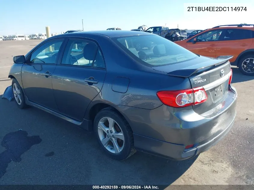 2013 Toyota Corolla S VIN: 2T1BU4EE2DC114974 Lot: 40292159