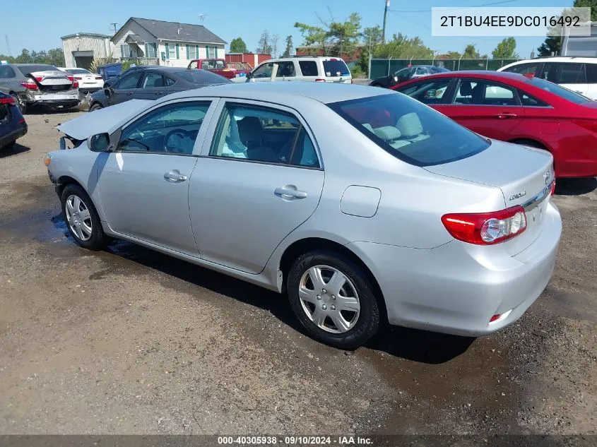 2013 Toyota Corolla L VIN: 2T1BU4EE9DC016492 Lot: 40305938