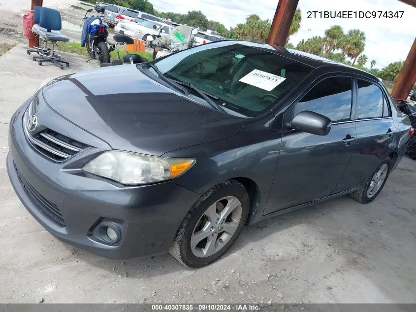 2013 Toyota Corolla Le VIN: 2T1BU4EE1DC974347 Lot: 40307835