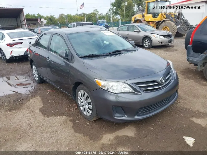 2013 Toyota Corolla Le VIN: 2T1BU4EEXDC998856 Lot: 40316175