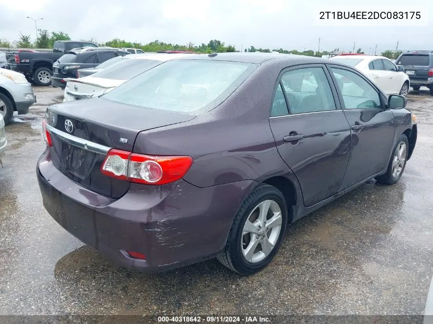 2013 Toyota Corolla Le Special Edition VIN: 2T1BU4EE2DC083175 Lot: 40318642