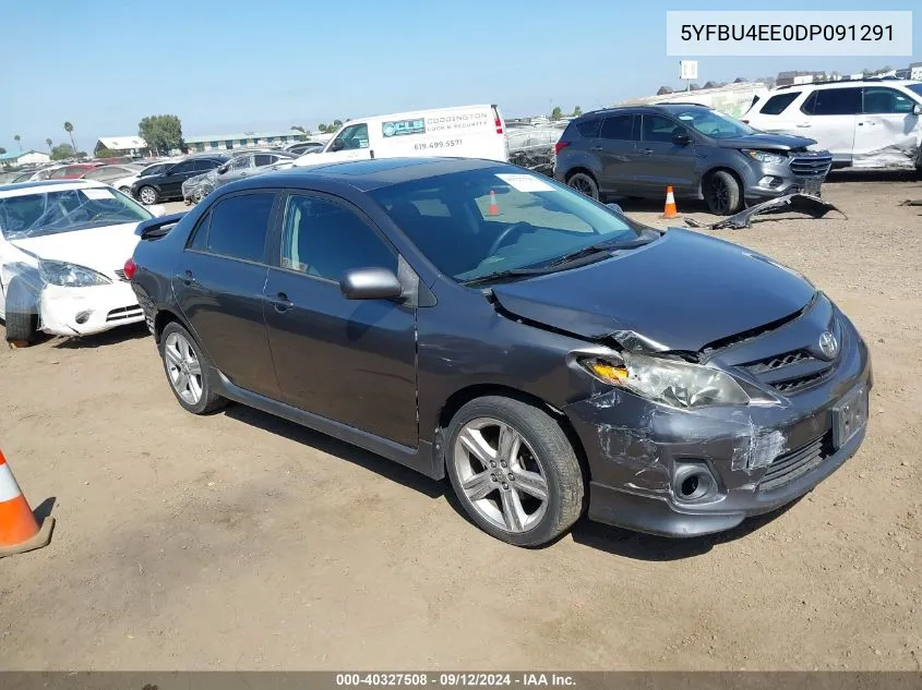 2013 Toyota Corolla S/Le VIN: 5YFBU4EE0DP091291 Lot: 40327508