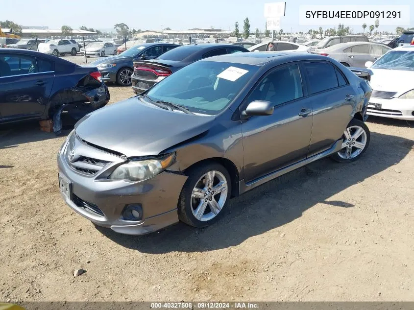 2013 Toyota Corolla S/Le VIN: 5YFBU4EE0DP091291 Lot: 40327508