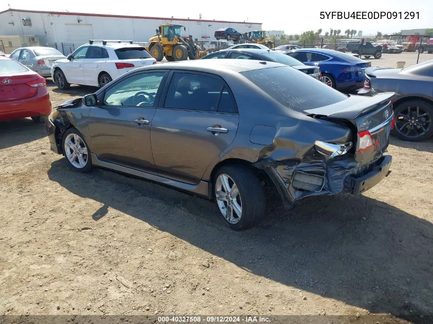 2013 Toyota Corolla S/Le VIN: 5YFBU4EE0DP091291 Lot: 40327508