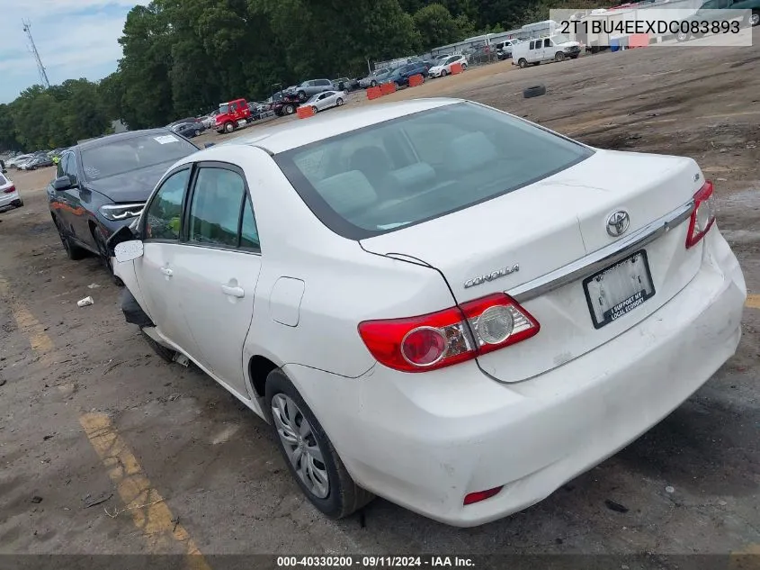 2T1BU4EEXDC083893 2013 Toyota Corolla Le