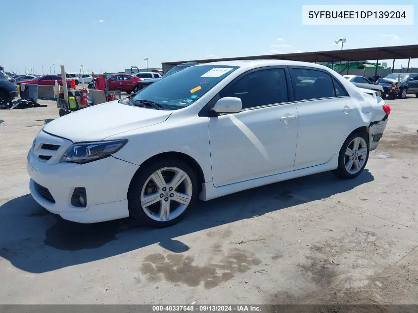 2013 Toyota Corolla S VIN: 5YFBU4EE1DP139204 Lot: 40337548