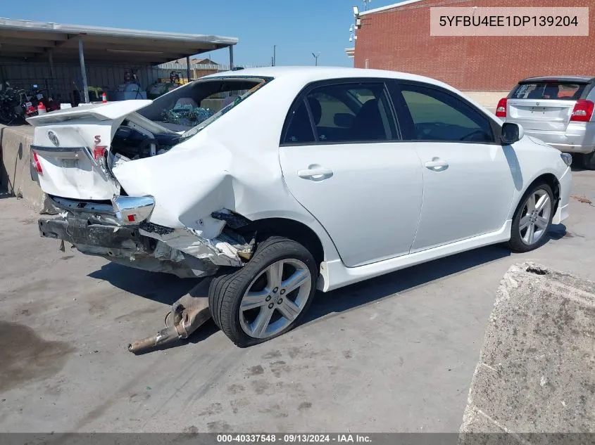 2013 Toyota Corolla S VIN: 5YFBU4EE1DP139204 Lot: 40337548