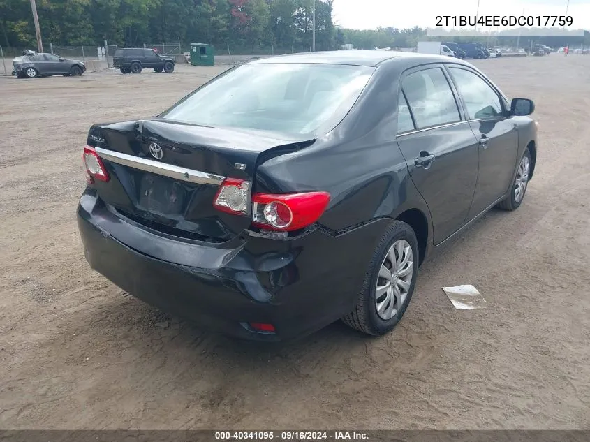 2013 Toyota Corolla Le VIN: 2T1BU4EE6DC017759 Lot: 40341095