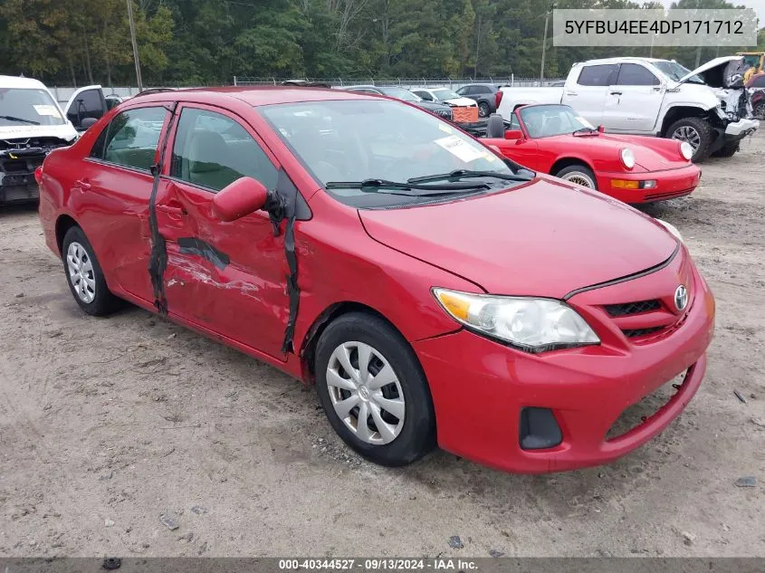 2013 Toyota Corolla L VIN: 5YFBU4EE4DP171712 Lot: 40344527