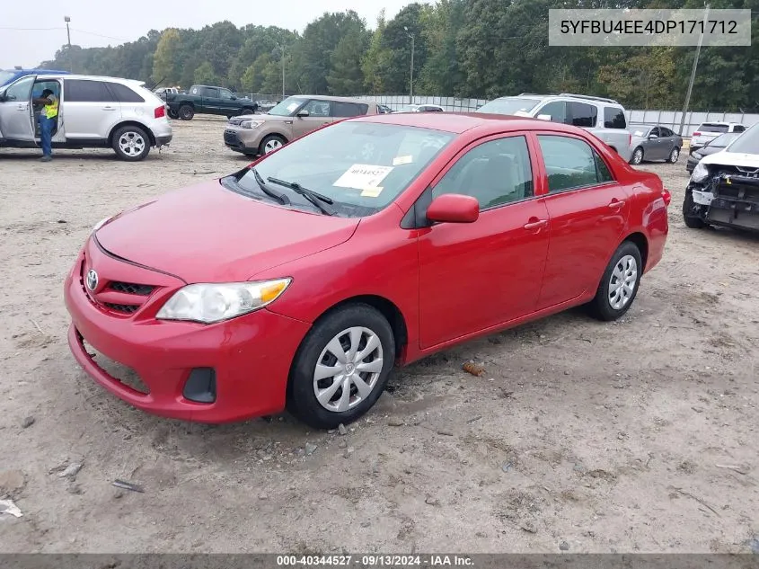 2013 Toyota Corolla L VIN: 5YFBU4EE4DP171712 Lot: 40344527