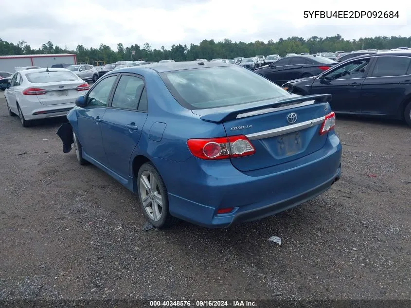 2013 Toyota Corolla S VIN: 5YFBU4EE2DP092684 Lot: 40348576