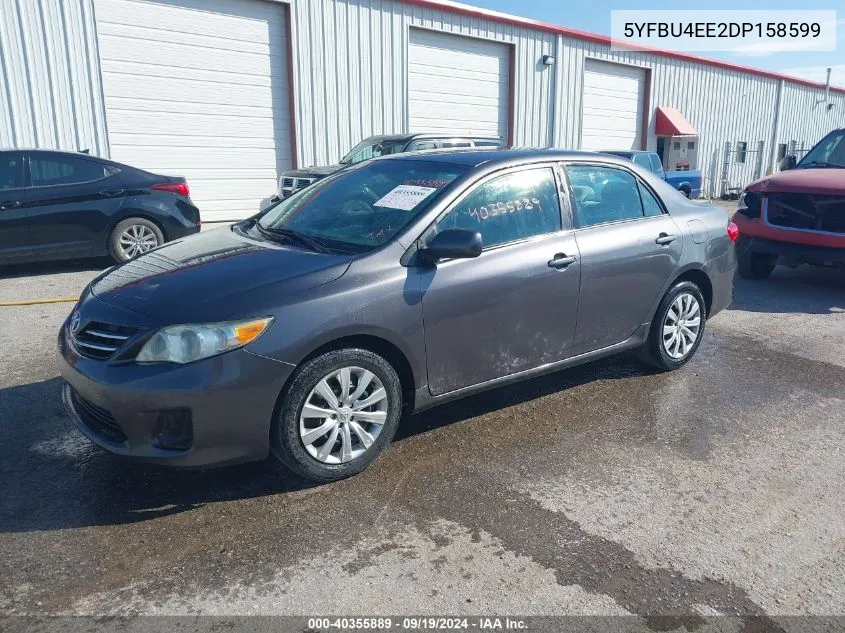 2013 Toyota Corolla Le VIN: 5YFBU4EE2DP158599 Lot: 40355889