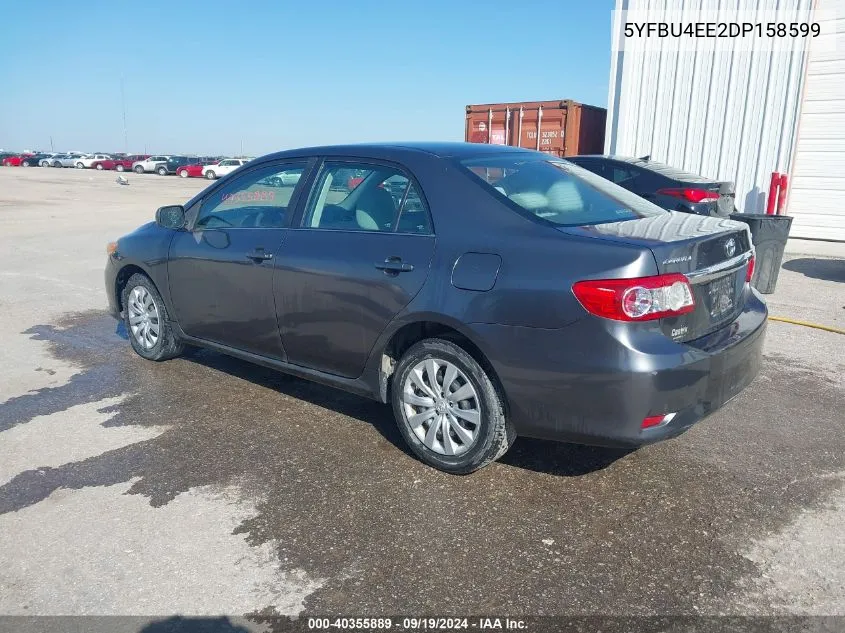 2013 Toyota Corolla Le VIN: 5YFBU4EE2DP158599 Lot: 40355889