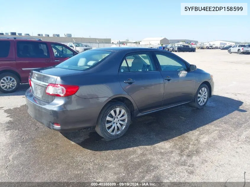 2013 Toyota Corolla Le VIN: 5YFBU4EE2DP158599 Lot: 40355889