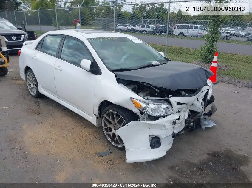 2013 Toyota Corolla S VIN: 2T1BU4EE0DC960343 Lot: 40358429