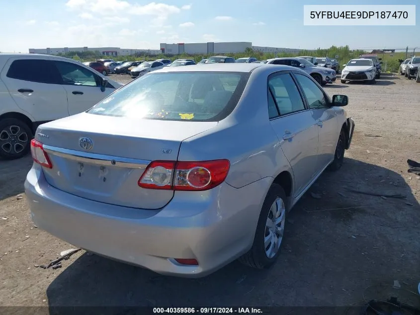 2013 Toyota Corolla Le VIN: 5YFBU4EE9DP187470 Lot: 40359586