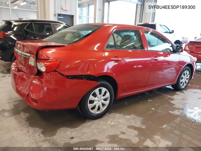 2013 Toyota Corolla L VIN: 5YFBU4EE5DP189300 Lot: 40425487