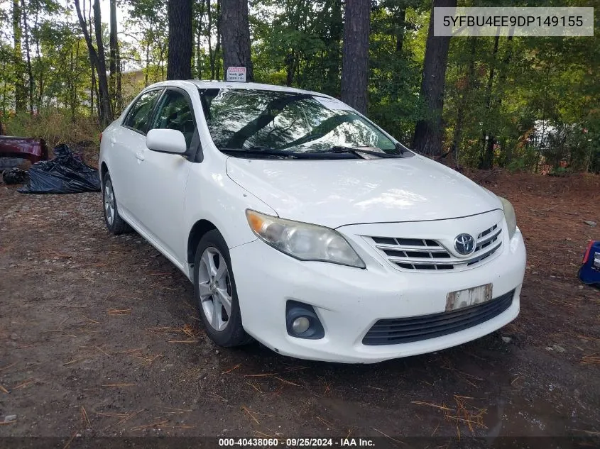 2013 Toyota Corolla Le VIN: 5YFBU4EE9DP149155 Lot: 40438060