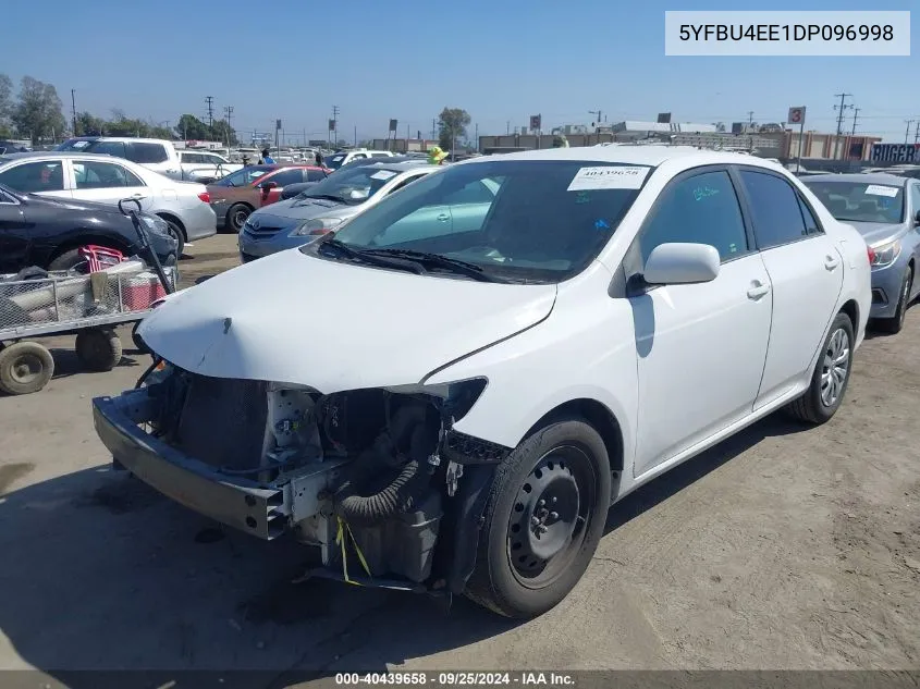 2013 Toyota Corolla Le VIN: 5YFBU4EE1DP096998 Lot: 40439658