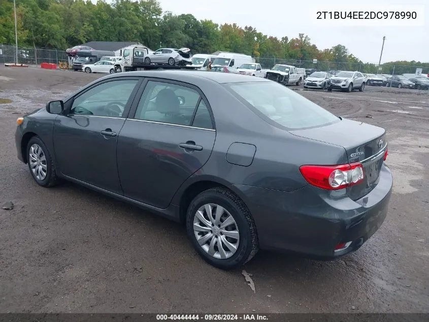 2013 Toyota Corolla Le VIN: 2T1BU4EE2DC978990 Lot: 40444444