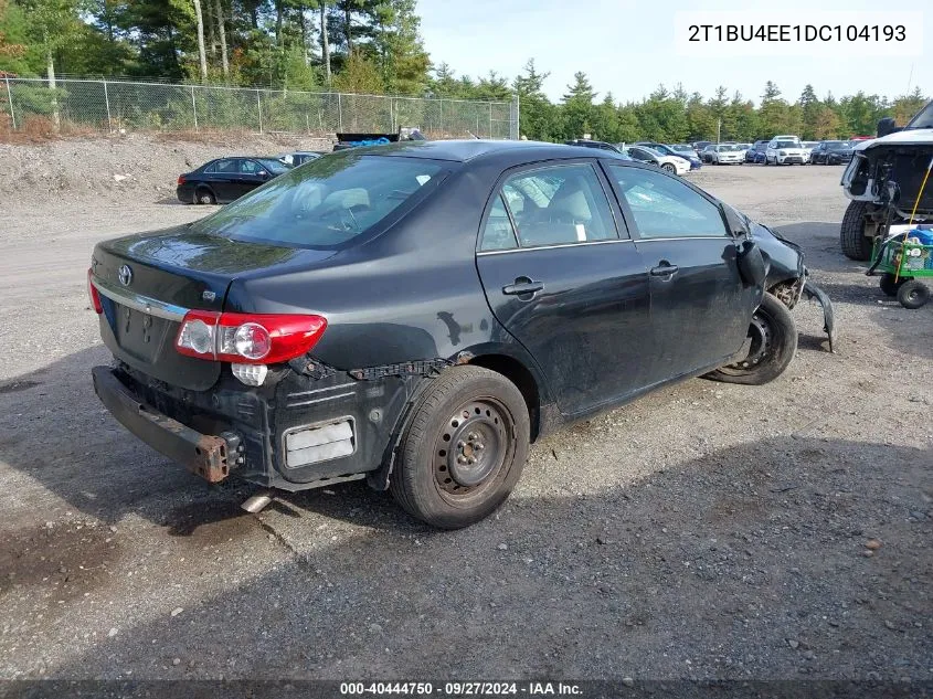 2013 Toyota Corolla Le VIN: 2T1BU4EE1DC104193 Lot: 40444750