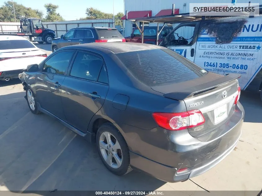 2013 Toyota Corolla S VIN: 5YFBU4EE6DP221655 Lot: 40450124