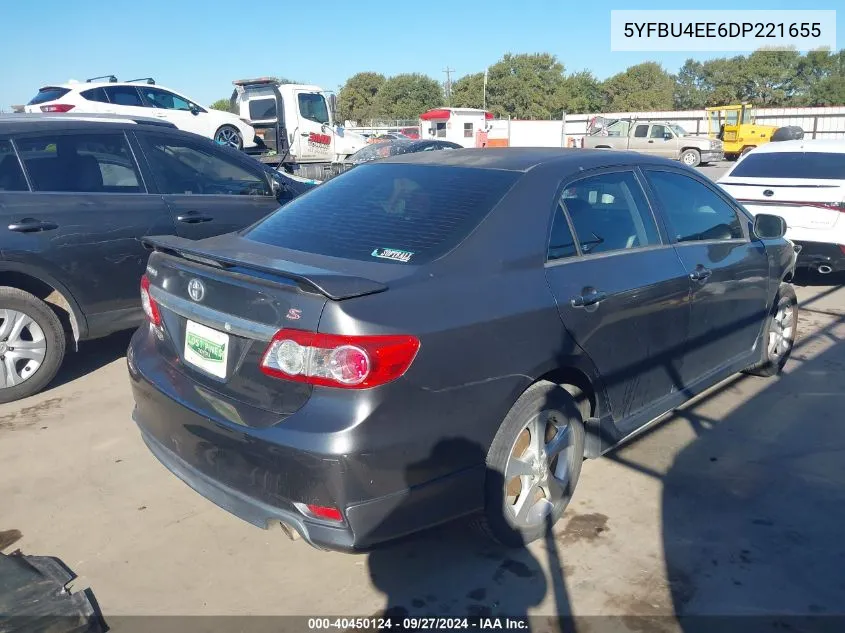 2013 Toyota Corolla S VIN: 5YFBU4EE6DP221655 Lot: 40450124