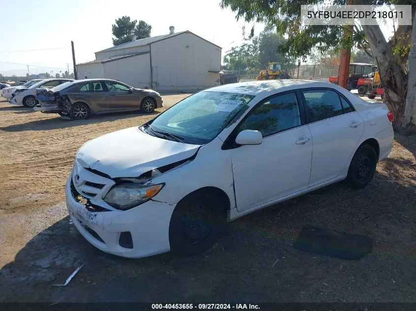 2013 Toyota Corolla Le VIN: 5YFBU4EE2DP218011 Lot: 40453655