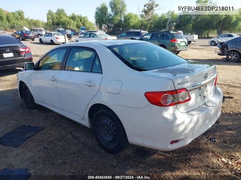 2013 Toyota Corolla Le VIN: 5YFBU4EE2DP218011 Lot: 40453655