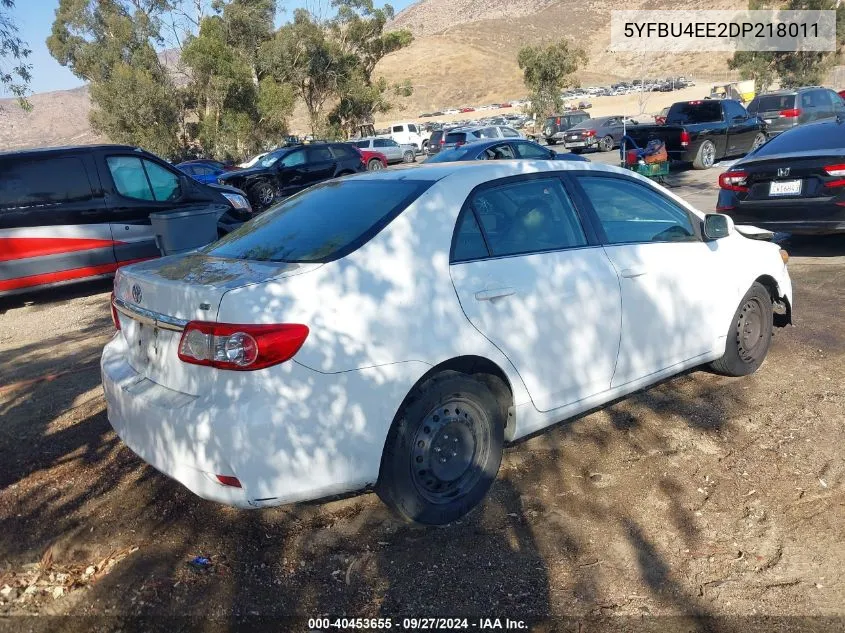 5YFBU4EE2DP218011 2013 Toyota Corolla Le