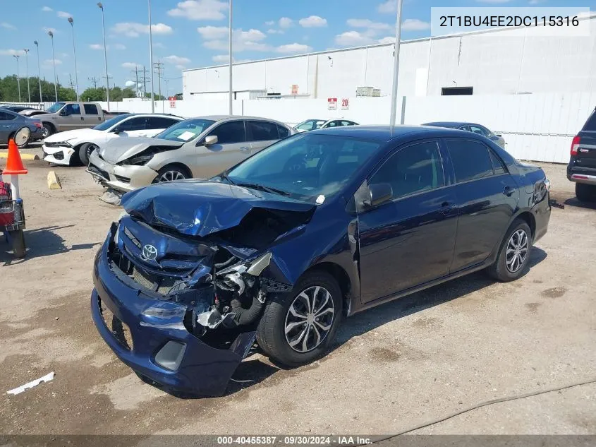 2T1BU4EE2DC115316 2013 Toyota Corolla L