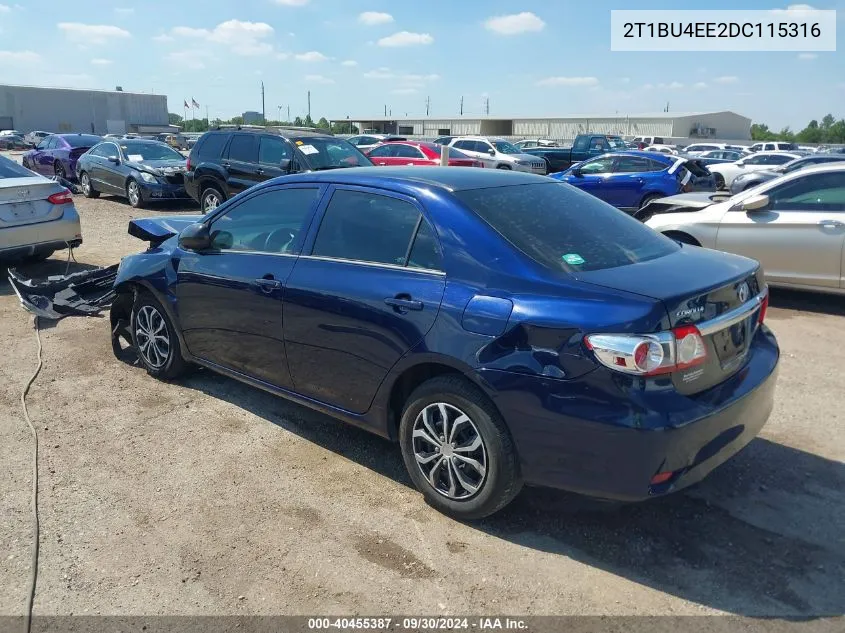 2T1BU4EE2DC115316 2013 Toyota Corolla L