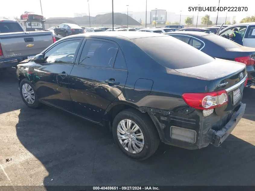 2013 Toyota Corolla L VIN: 5YFBU4EE4DP222870 Lot: 40459651