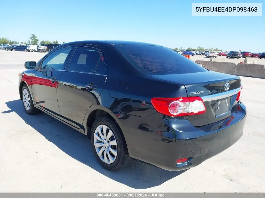 2013 Toyota Corolla Le VIN: 5YFBU4EE4DP098468 Lot: 40459831