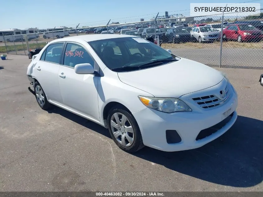 2013 Toyota Corolla Le VIN: 5YFBU4EE2DP218302 Lot: 40463082