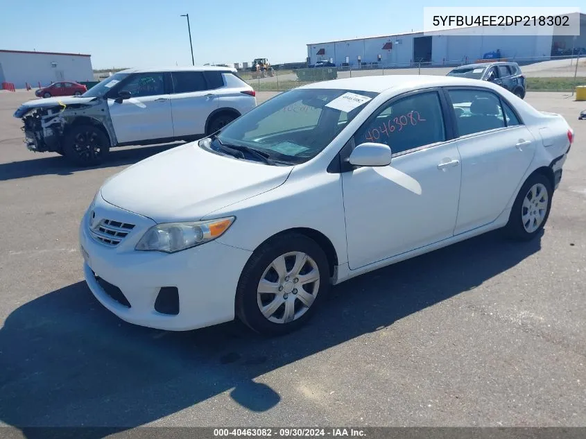 2013 Toyota Corolla Le VIN: 5YFBU4EE2DP218302 Lot: 40463082