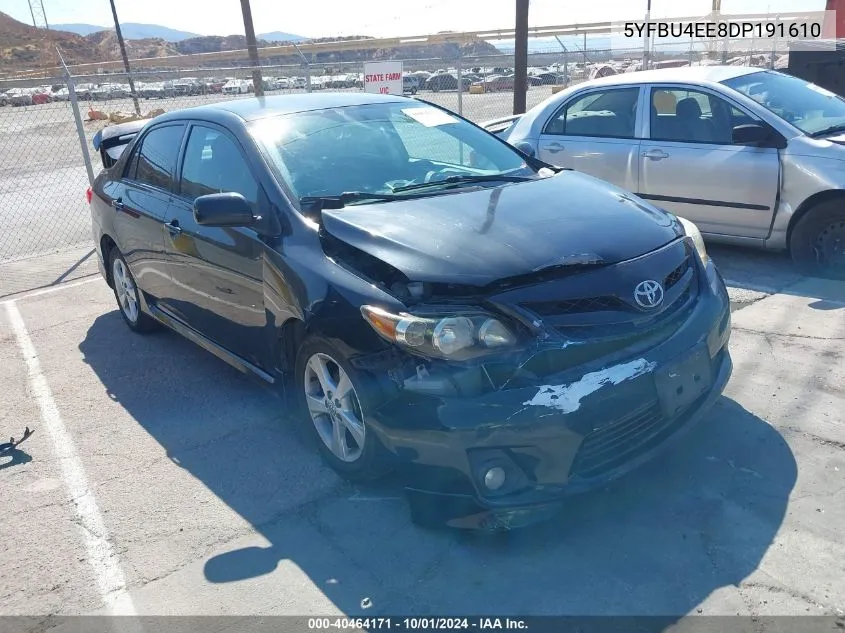 2013 Toyota Corolla S VIN: 5YFBU4EE8DP191610 Lot: 40464171