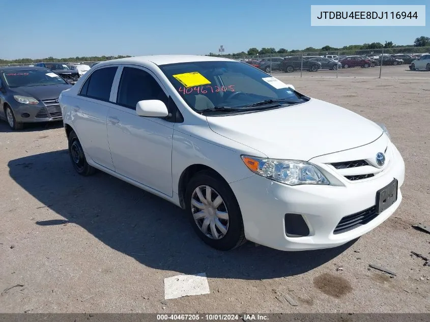 2013 Toyota Corolla L VIN: JTDBU4EE8DJ116944 Lot: 40467205