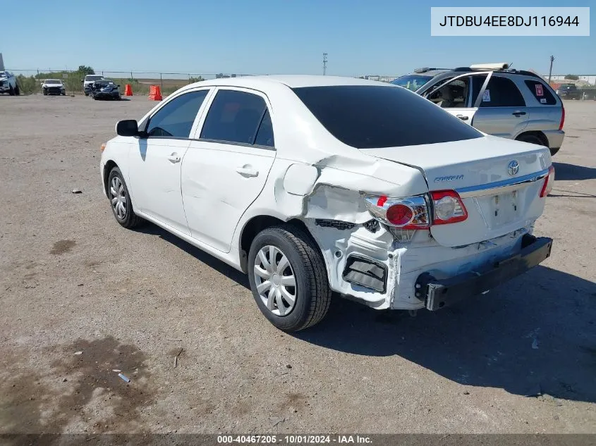 2013 Toyota Corolla L VIN: JTDBU4EE8DJ116944 Lot: 40467205