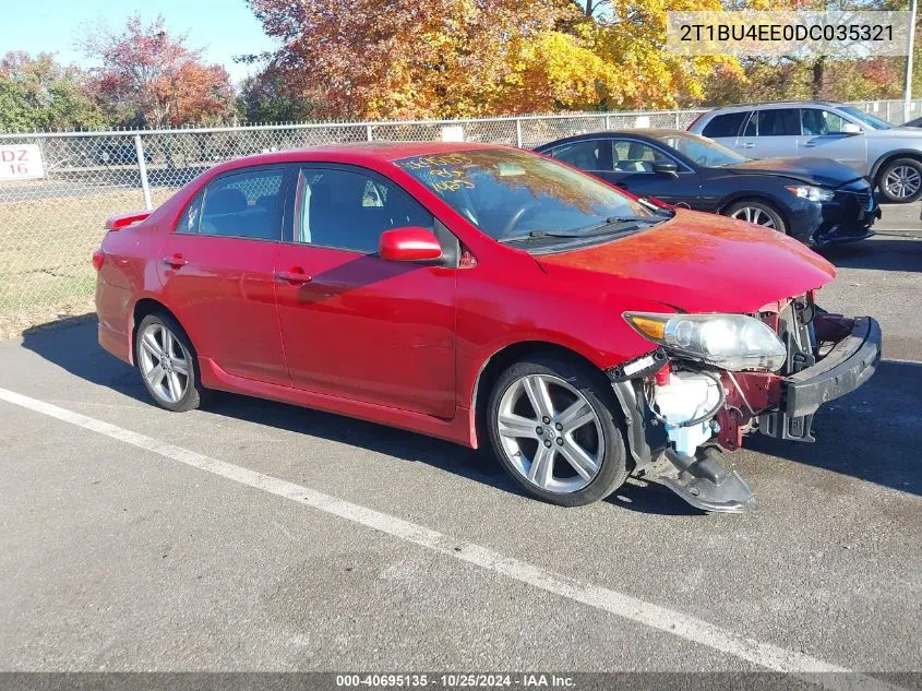 2013 Toyota Corolla S VIN: 2T1BU4EE0DC035321 Lot: 40695135