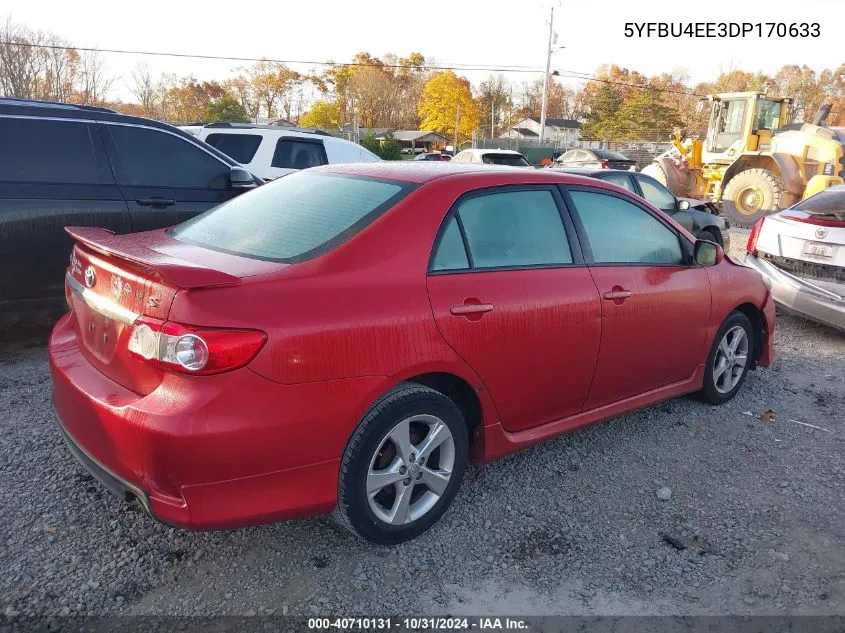 2013 Toyota Corolla S VIN: 5YFBU4EE3DP170633 Lot: 40710131